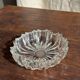 Vintage glass ashtray with scalloped edge D13 H3.5