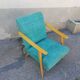 Armchair year 50 green fabric