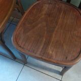 3 turned wooden chairs