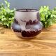 Art Nouveau glass paste vase signed Moda