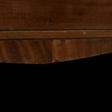 George III English Commode in Mahogany and Burl, Stretcher Feet – 19th Century