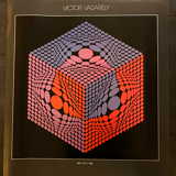 Poster victor vasarely - hexa. sort. c, 1983