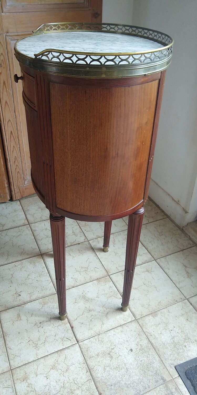 Louis XVI style drum bedside table