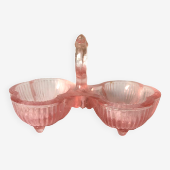 Art Deco Pink Glass Salt Shaker