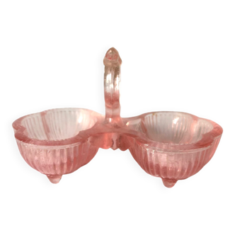 Art Deco Pink Glass Salt Shaker