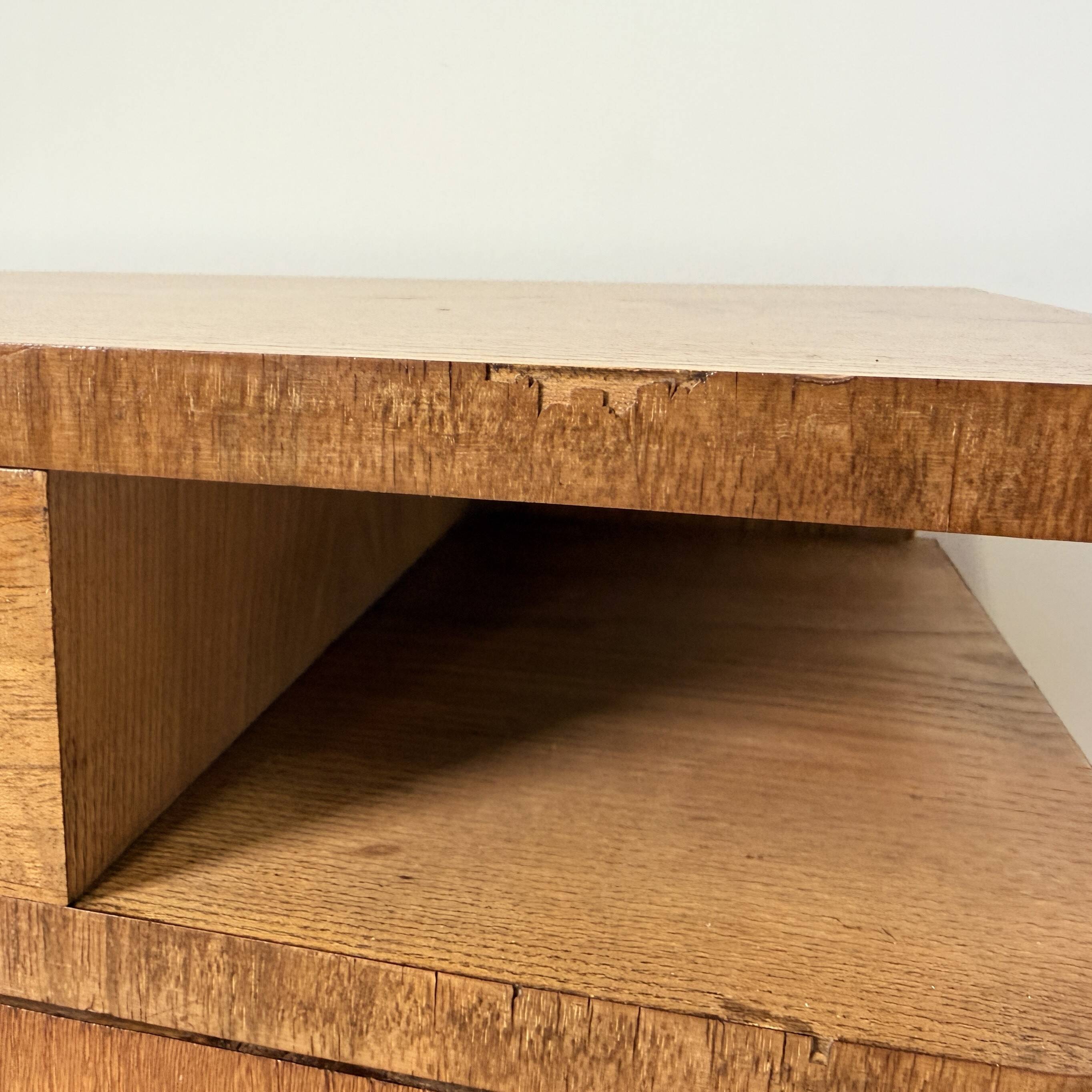 Pair of Art Deco Bedside Tables, Streamline Design, 1950s