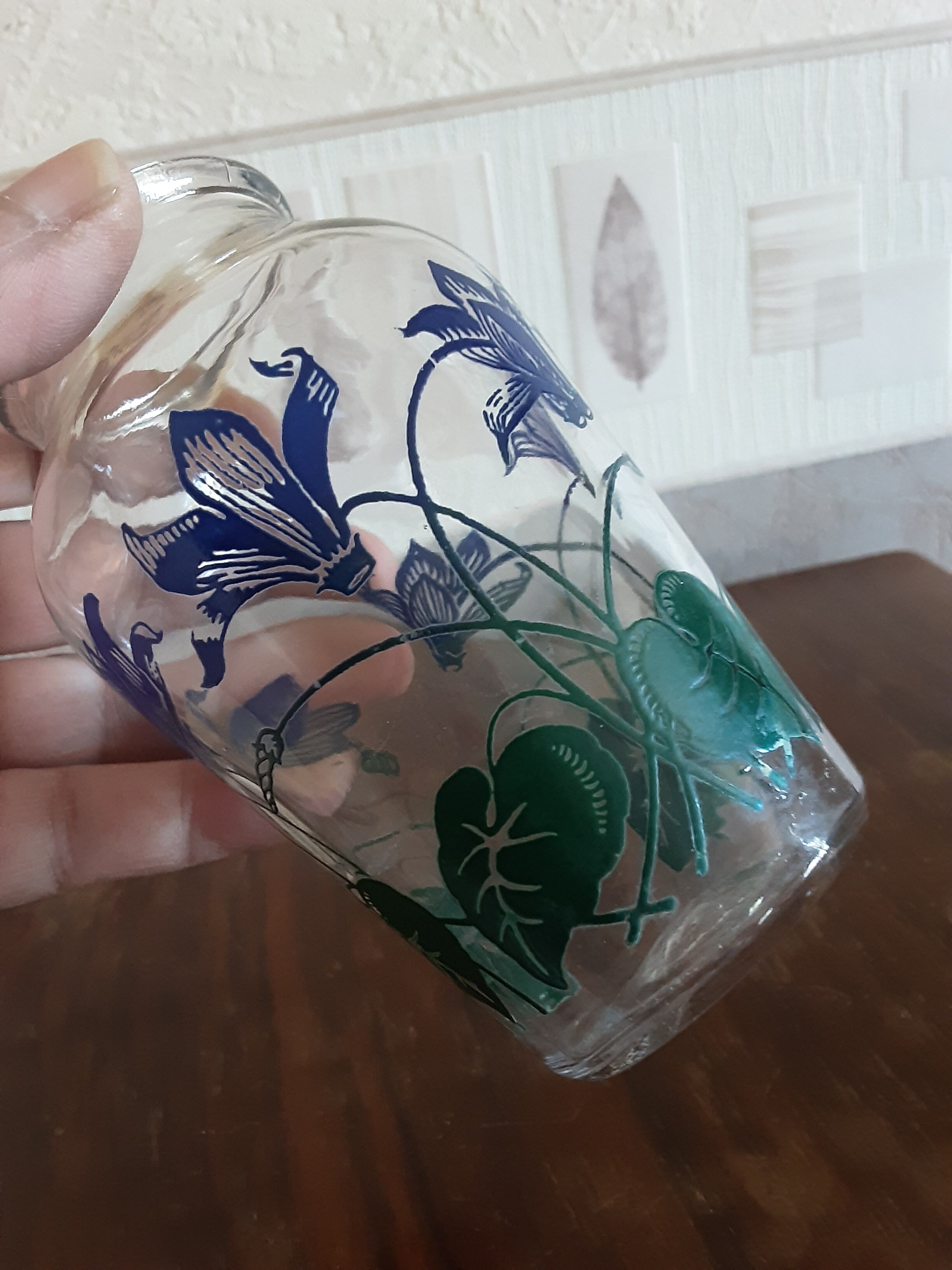 Glass hyacinth vase - vintage