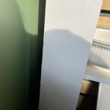 White and wood fireplace