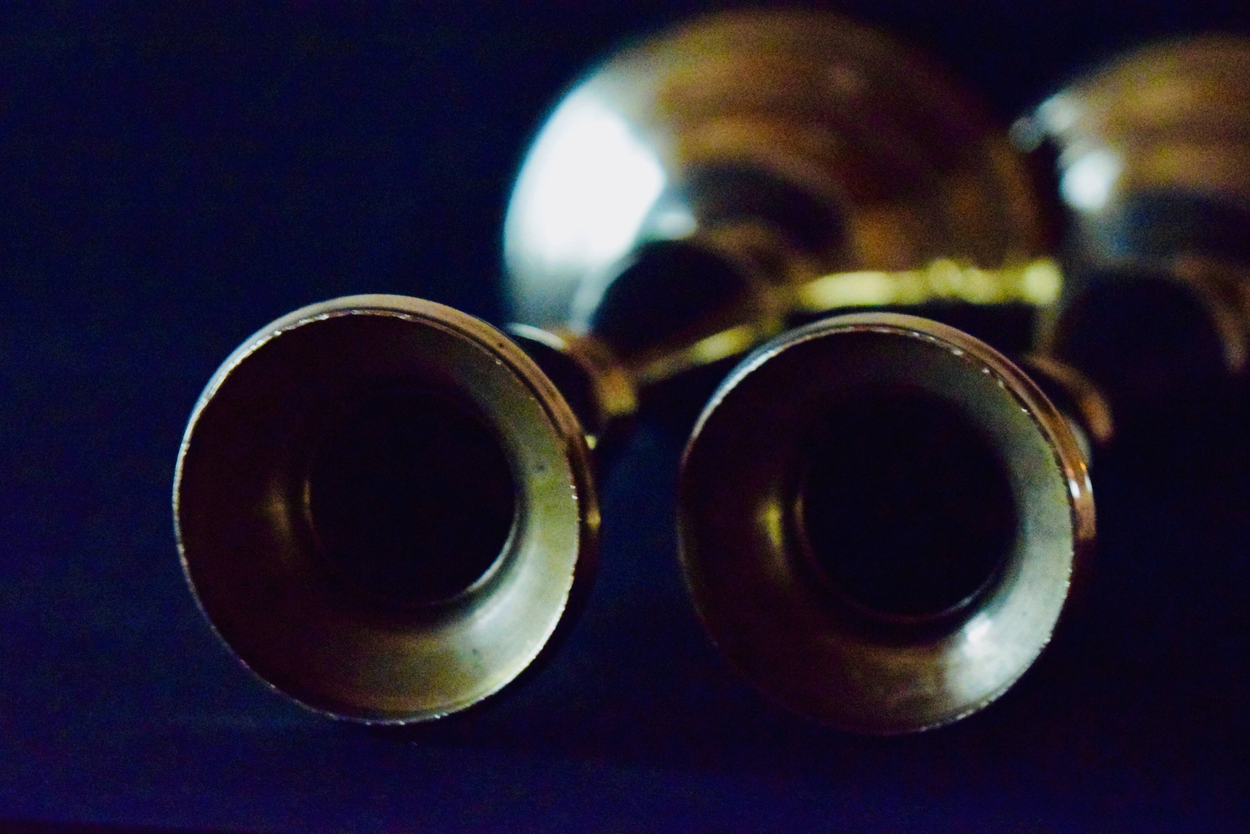 Pair of brass candlesticks