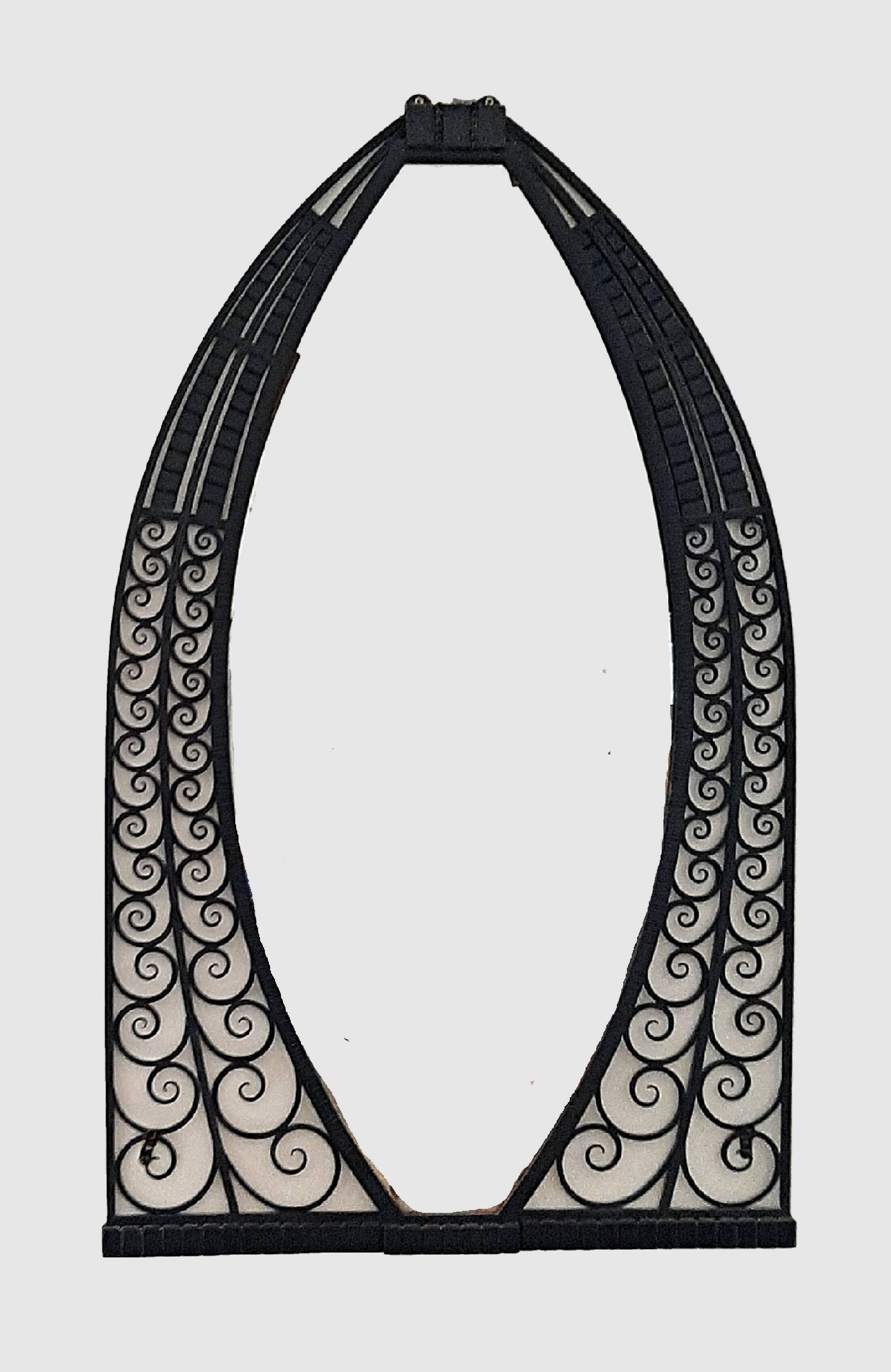 Grand miroir d'époque Art Déco 131cm x 81cm