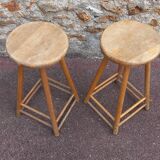 Pair of vintage top stools