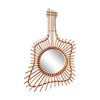 Mirror sun guitar rattan vintage 60s-70s