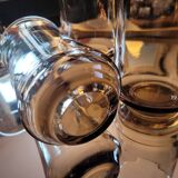 4 amber long drink glasses – 1970s