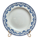 Antique English plate Crescent Ware Empire England blue garland decoration