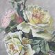 Paire d’huile sur toile « Bouquets de roses »