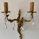 Paire d’appliques bronze et pampilles