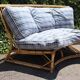 Vintage rattan sofa by Audoux Minet