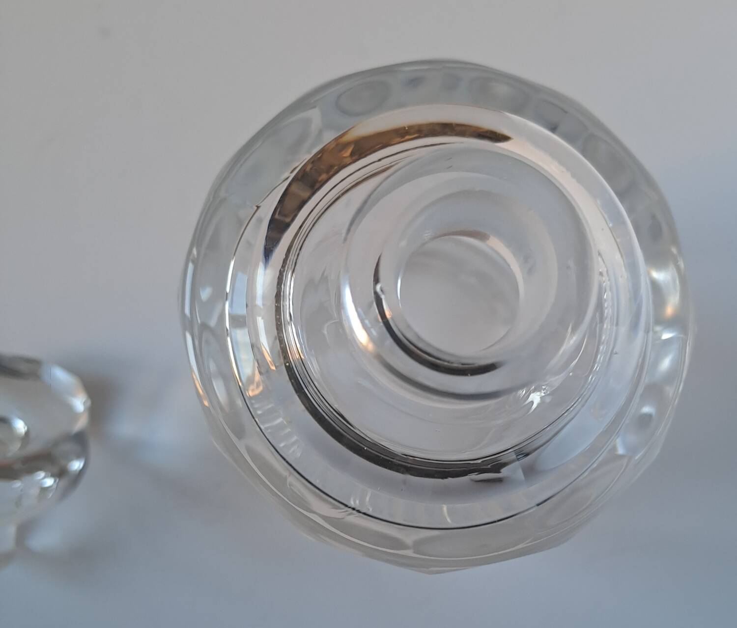 Cut crystal carafe Czechoslovakia
