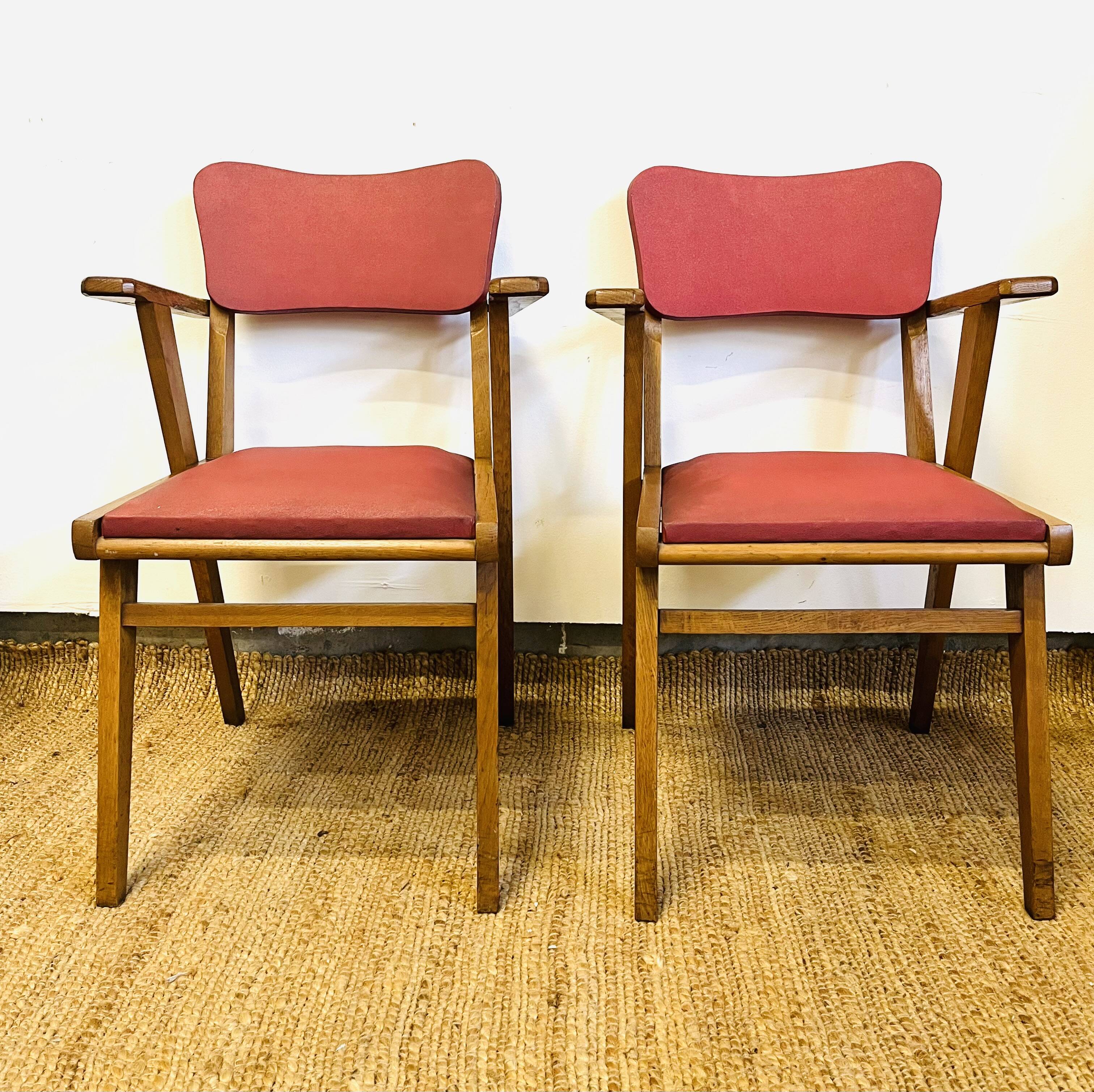 Pair of vintage 1950s bridge chairs