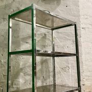 High chrome shelf with 3 smoked glass shelves Roche Bobois