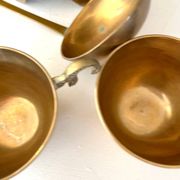 Brass Punch Bowl Set with 12 Cups, Ladle – French Vintage Mid-Century