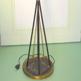 Lunel floor lamp by René Mathieu reed model working condition