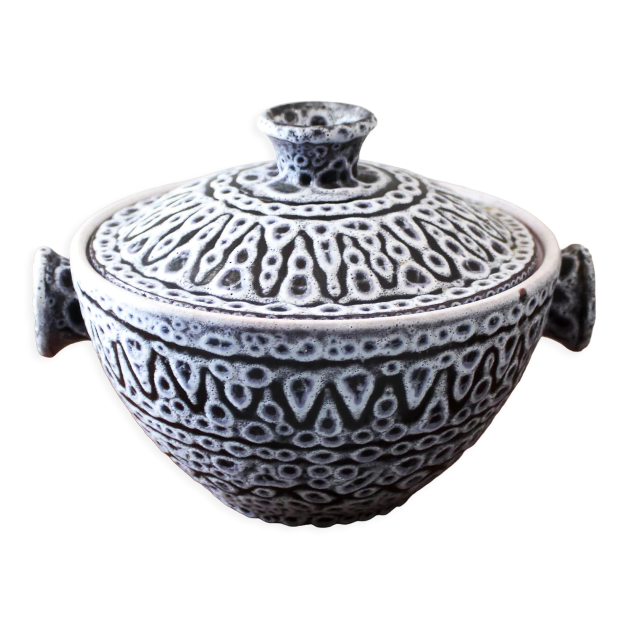 Jean Austruy ceramic covered pot