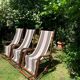 3 Ocean liner deck chairs