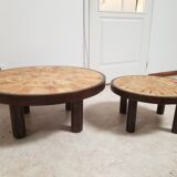 Duo coffee tables Roger Capron model Garrigue