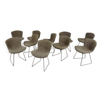 Série Lot de 10 chaises Wire Harry Bertoia pour Knoll