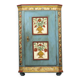 Armoire de mariée peinte d'art populaire 1844