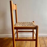 4 chaises en pin et corde tressée