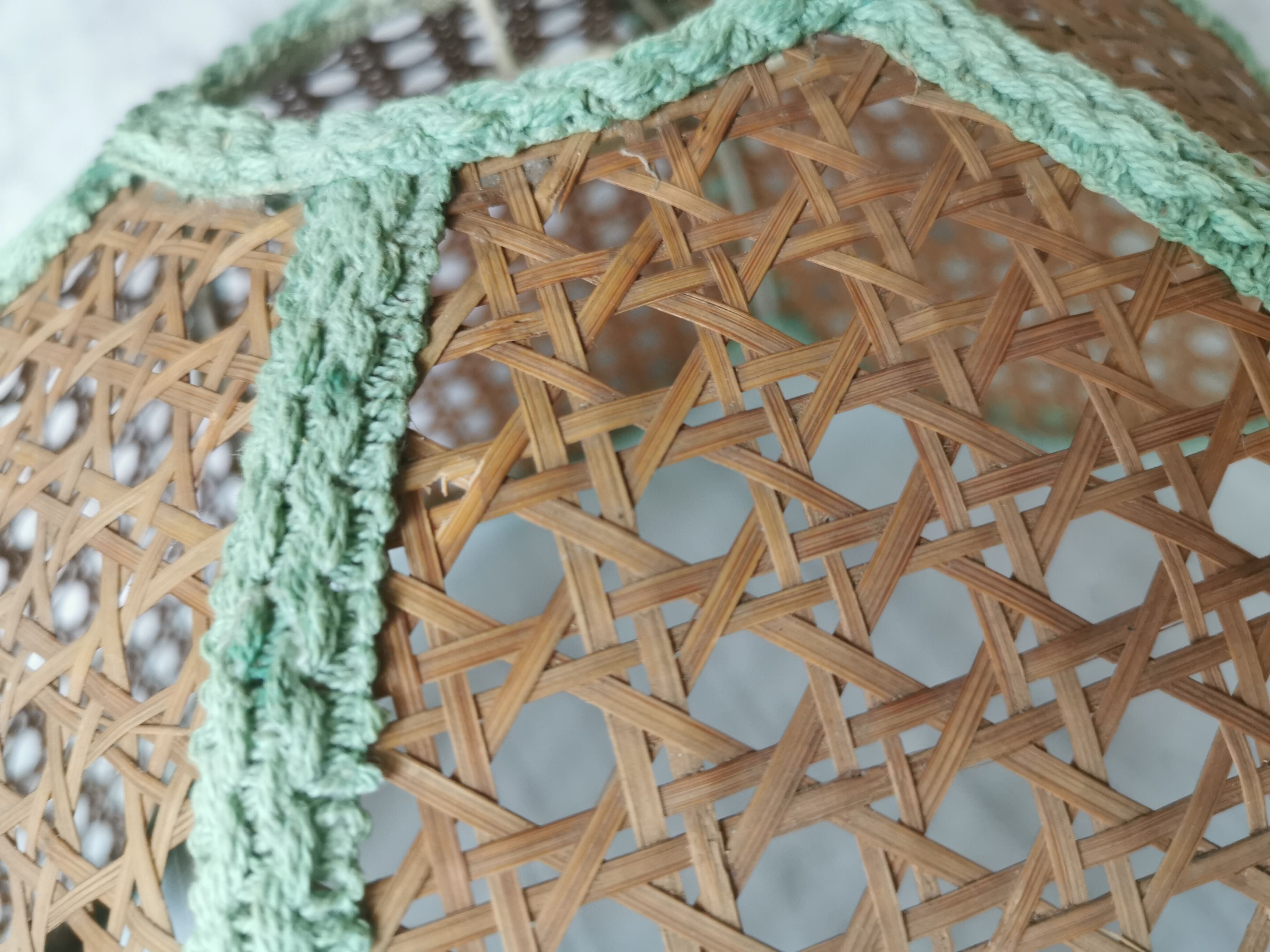 Vintage cane lampshade