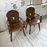 Pair of Savoyard armchairs