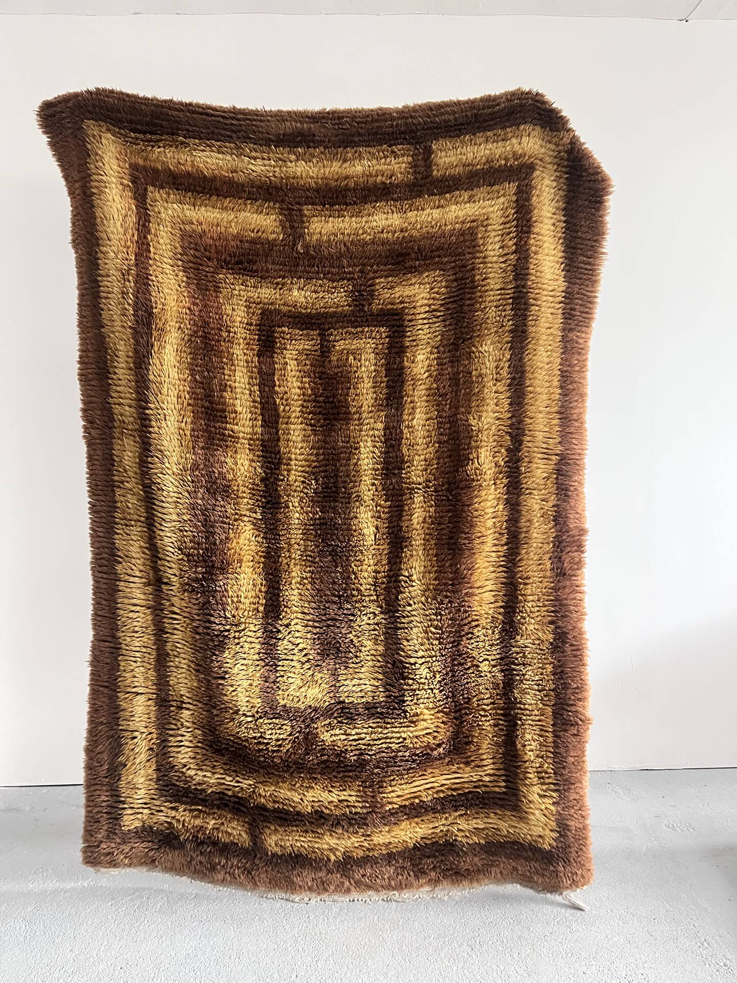 Scandinavian Rya Rug, 1960’s, 100% Wool, Mid Century