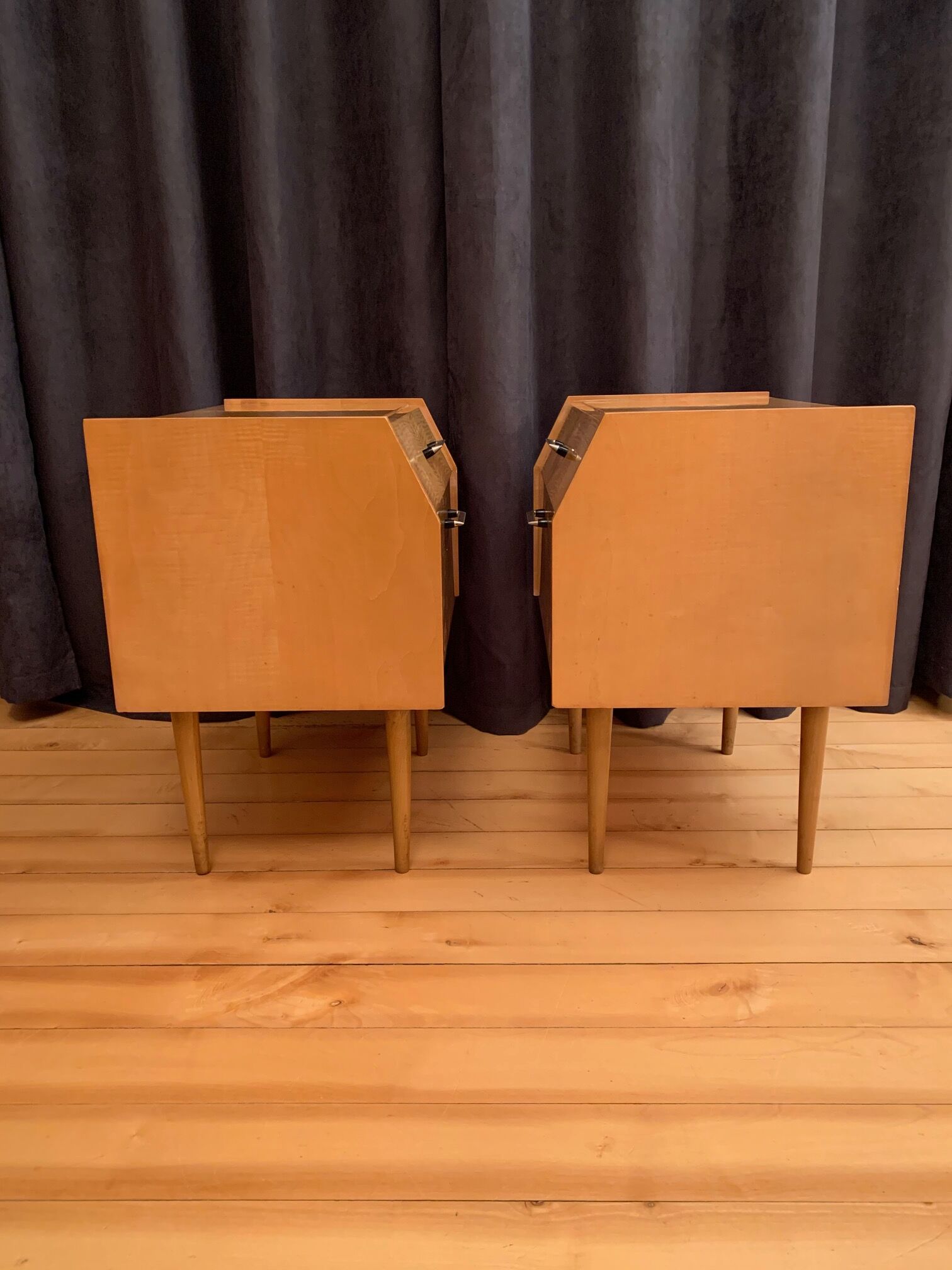 Pair of bedside tables, 70s