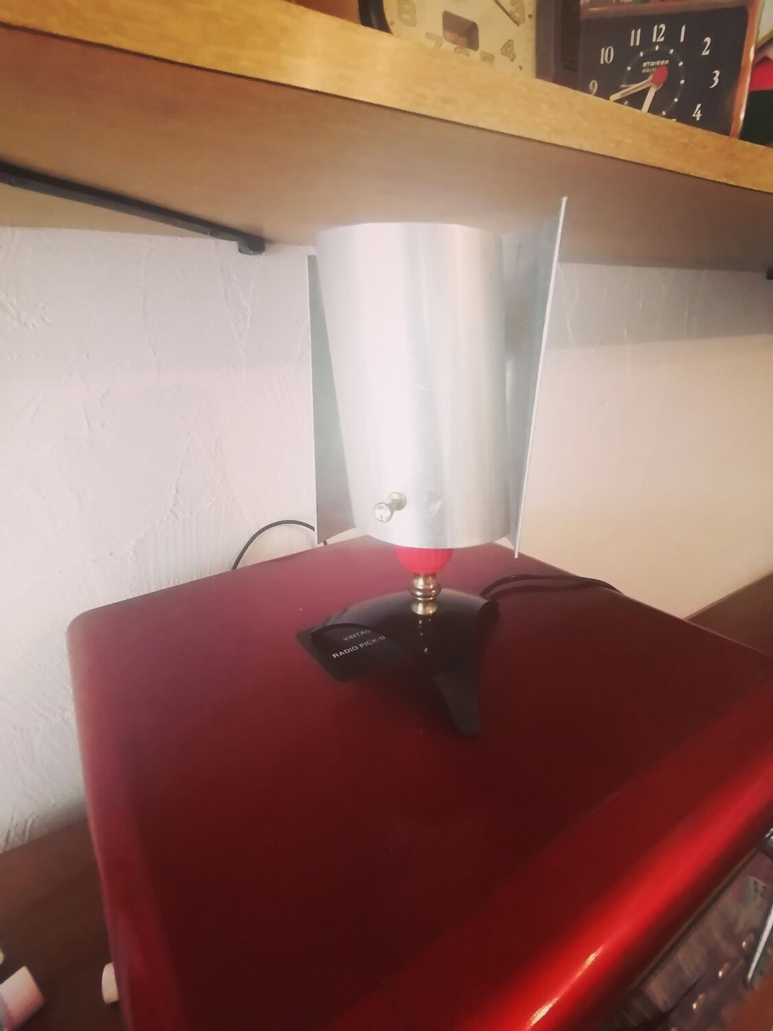 Bedside lamp desk guariche style rockabilly brushed steel 1960