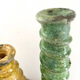 Green terracotta candle holder 60 cm