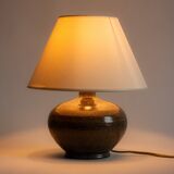 Mouse grey stoneware lamp base, 1960s