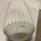 Opaline Glass Pleated Light Pendant, 1950s