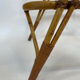 Table d’appoint en rotin vintage en bambou rotin