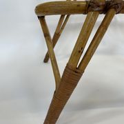 Vintage rattan table side table bamboo rattan 60's