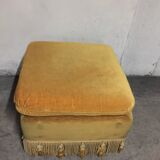 Golden yellow pouffe