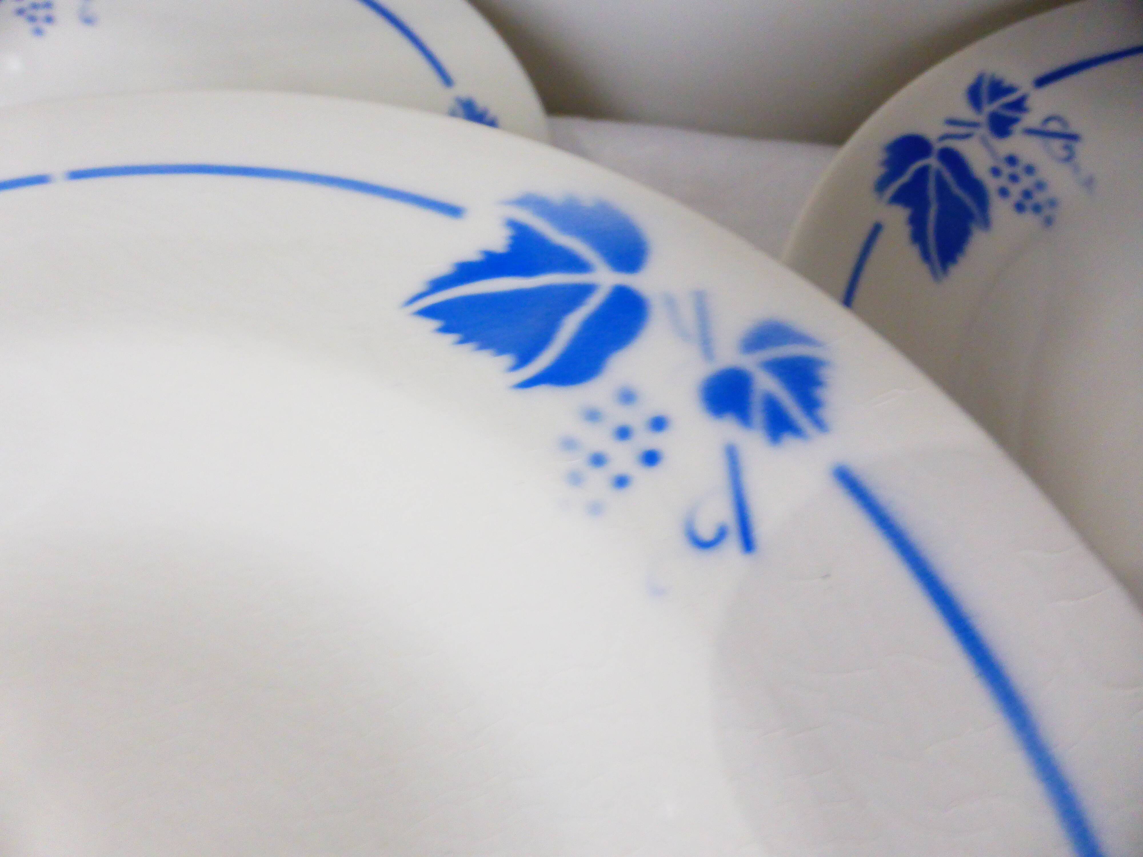 5 deep plates Roselys model vine 211251