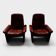 Pair of reclining lounge chairs DS 50 De Sede – Cognac Leather