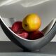 Vintage polished metal fruit bowl