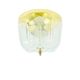 Large Flower-Shaped Glass & Brass Flush Mount/Ceiling Light from Limburg, Germany, 1960s/1970s