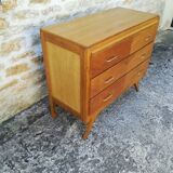 Compass feet chest of drawers