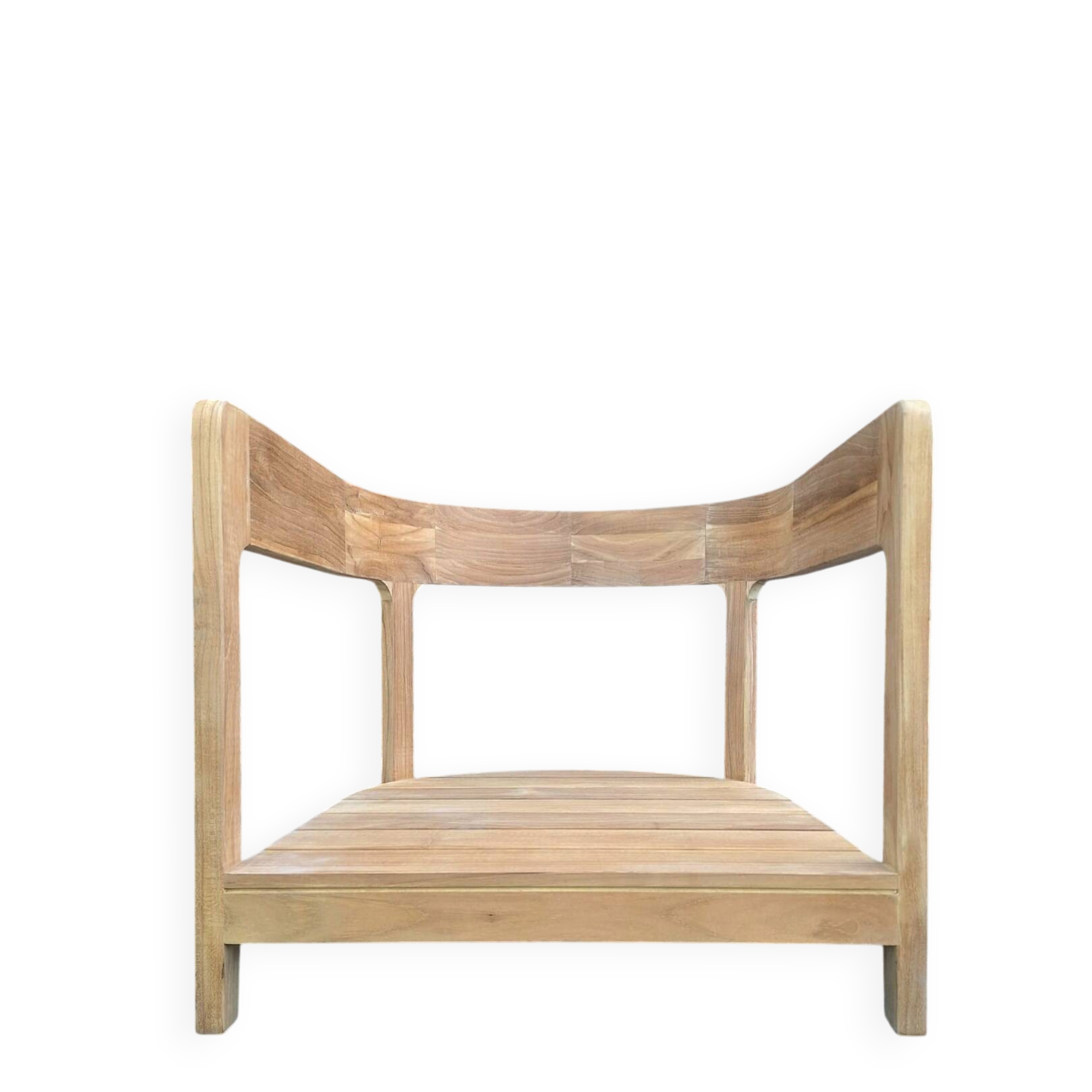 Ampm fauteuil juanpi en teck massif, meuble siège
