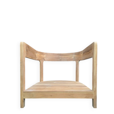 Ampm fauteuil juanpi en teck massif, meuble siège